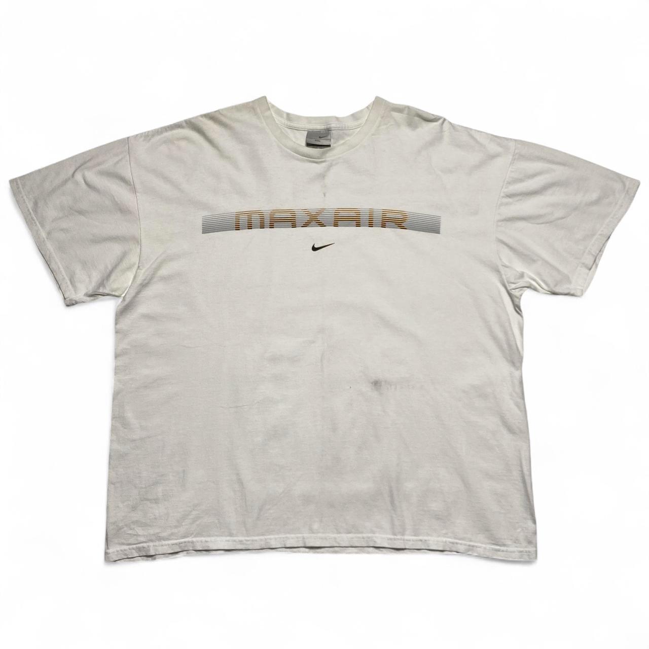 Nike Air Max Vintage y2k White Black and Yellow T Shirt (2XL)