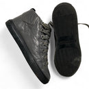 Balenciaga Arena Grey Leather and Black High Top Trainers