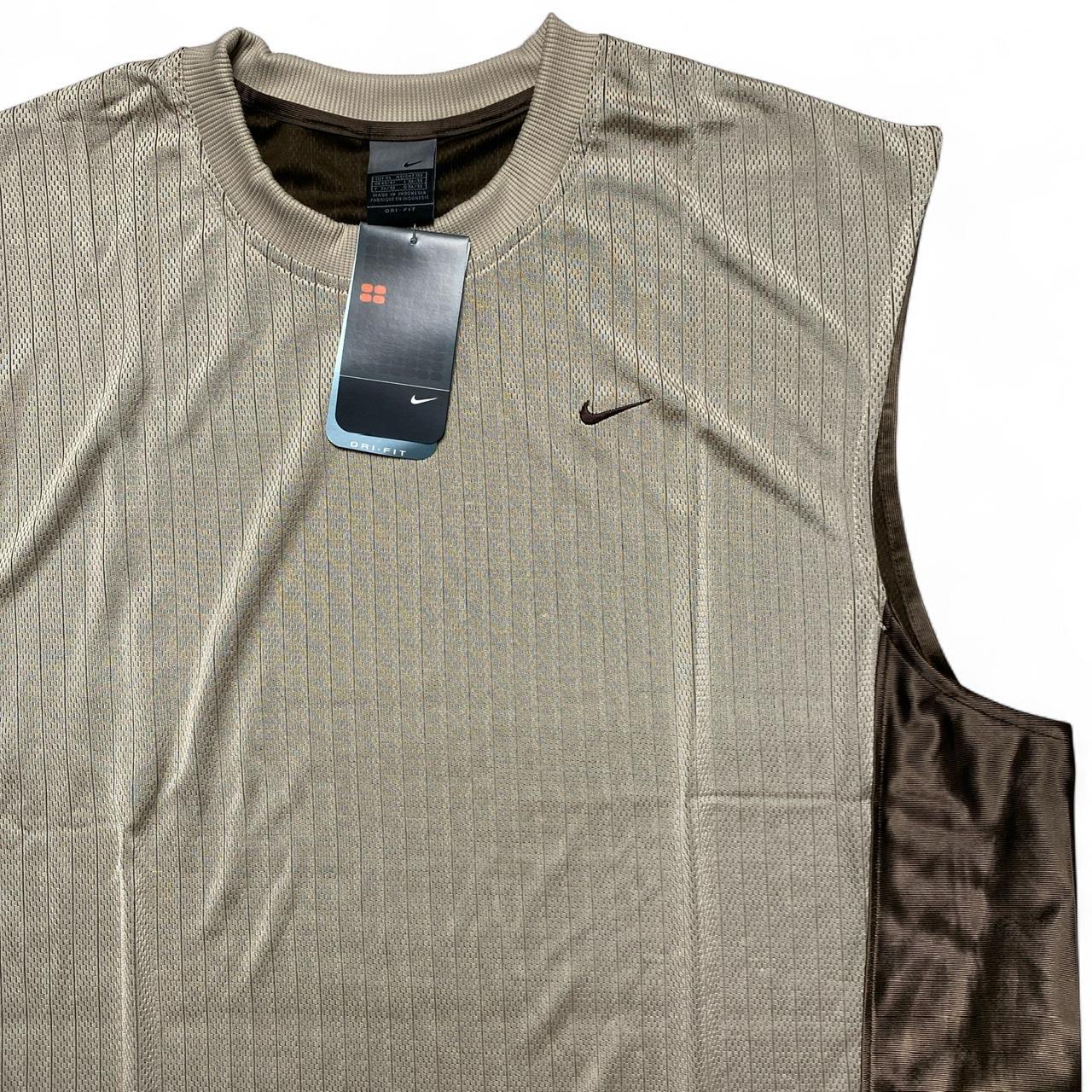 Nike Vintage y2k Brown and Cream Battlegrounds Vest (XL)