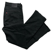 Levis 514 Black Straight Leg Baggy Jeans (33W)