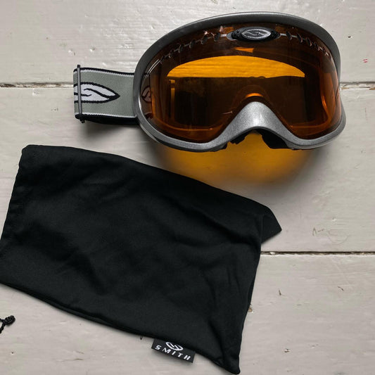 Smith Snowboarding Ski Goggles Silver and Orange