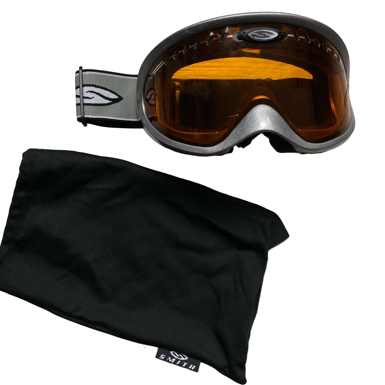 Smith Snowboarding Ski Goggles Silver and Orange