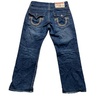 True Religion Billy Super T Multi Colour Stitch Baggy Jeans (36W)