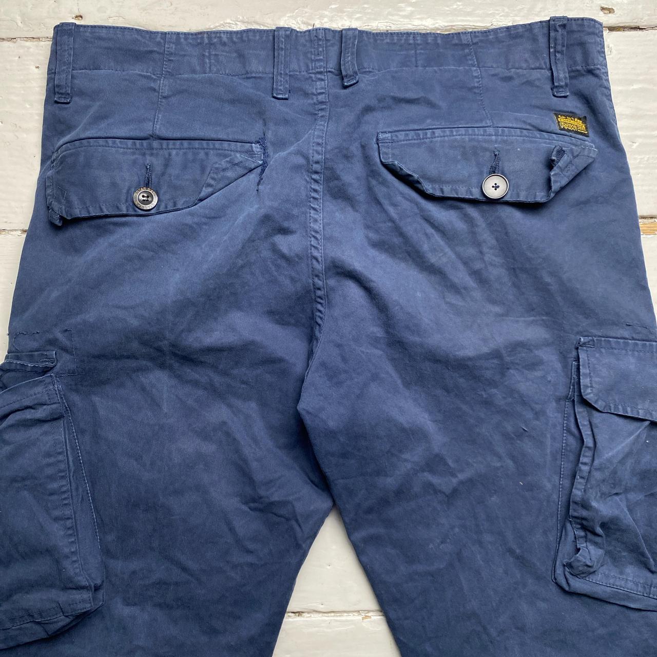 G Star Vintage Navy Cargo Combat Trousers