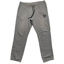Adidas Grey and Black Joggers (L)