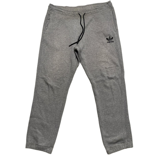 Adidas Grey and Black Joggers (L)