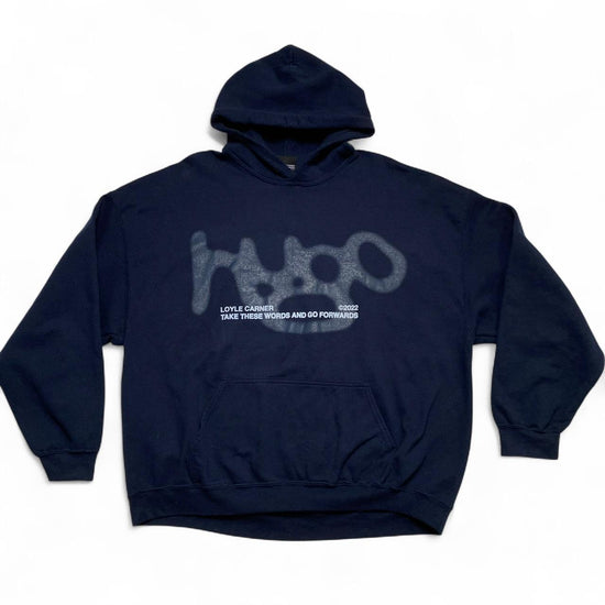 Loyle Carner Navy Hugo Take These Words and Go Forwards 2022 Hoodie (2XL)