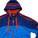 Adidas Performance Essentials T-Shirt Blue Two Tone and Orange Red 3 Stripes (S)