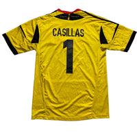 Spain Adidas Football Jersey Yellow and Black Casillas No 1 (XL)