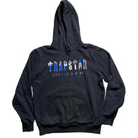 Trapstar Irongate Blue and Grey Camouflage Black Tracksuit (S)