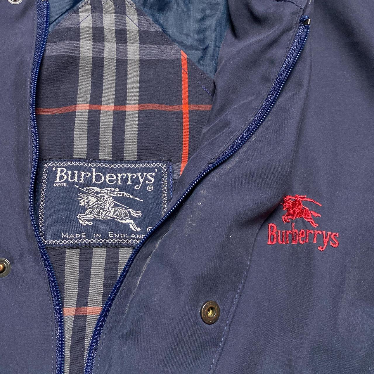 Burberry Burberrys Vintage Harrington Navy Novacheck Bomber Jacket (L)