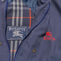 Burberry Burberrys Vintage Harrington Navy Novacheck Bomber Jacket (L)