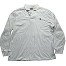 Polo Ralph Lauren White and Navy Rugby Polo Long Sleeve Shirt (XL)