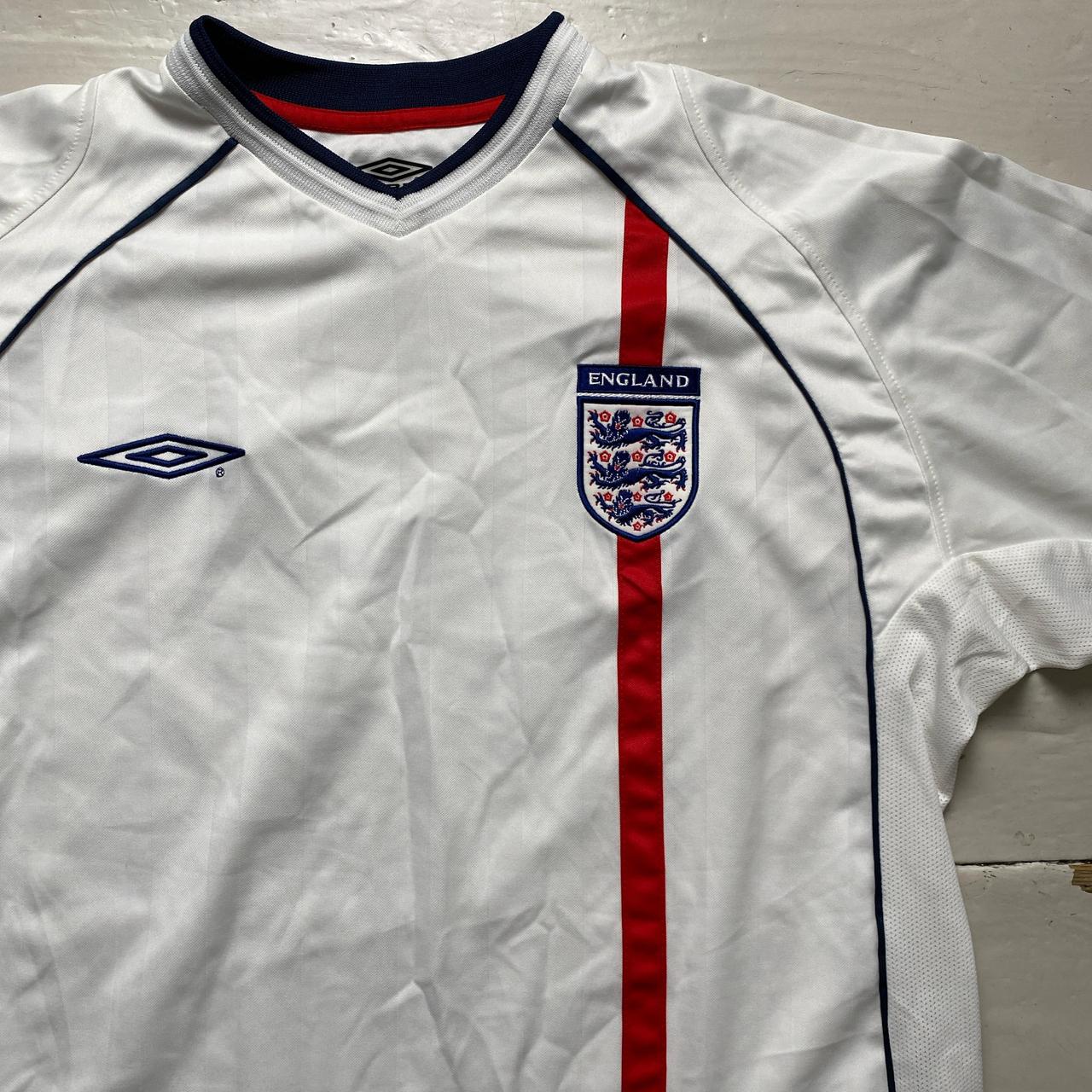 England Vintage Football Jersey White