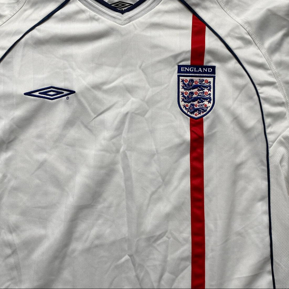 England Vintage Football Jersey White (L)