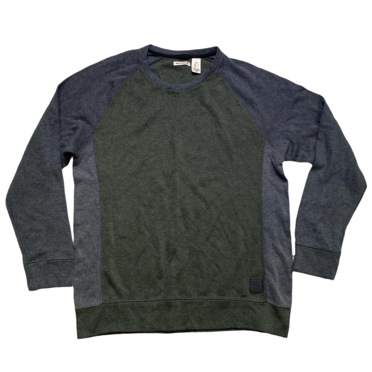 DKNY Khaki Green and Grey Jumper (L)