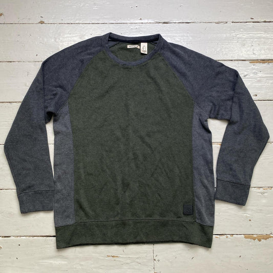 DKNY Khaki Green and Grey Jumper