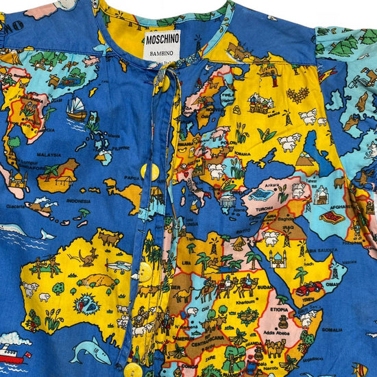 Moschino Bambino World Map Print Shorts Dress