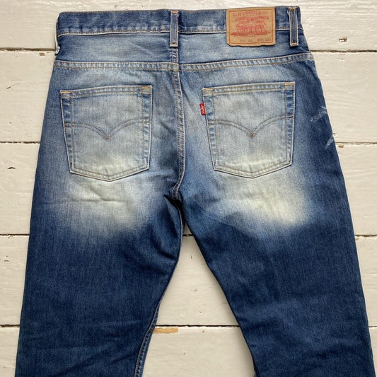 Levis 507 04 Vintage Stonewash Navy and Light Blue Baggy Jeans