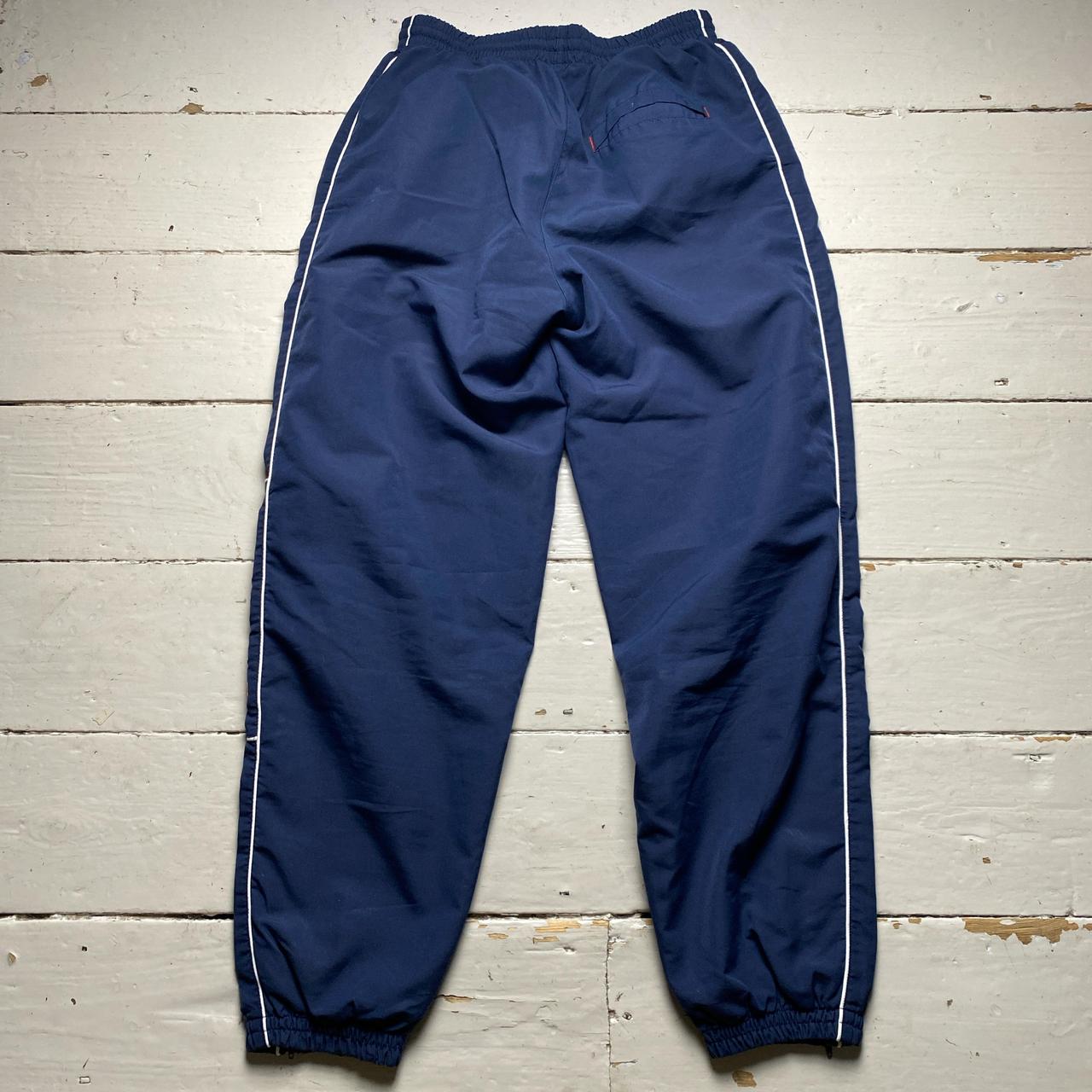 Umbro Vintage Embroidery Spellout Navy White and Red Baggy Trackpant Nylon Shell Bottoms