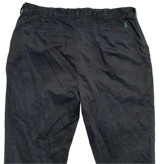 Polo Ralph Lauren Black and Green Pony Trousers (W 38)
