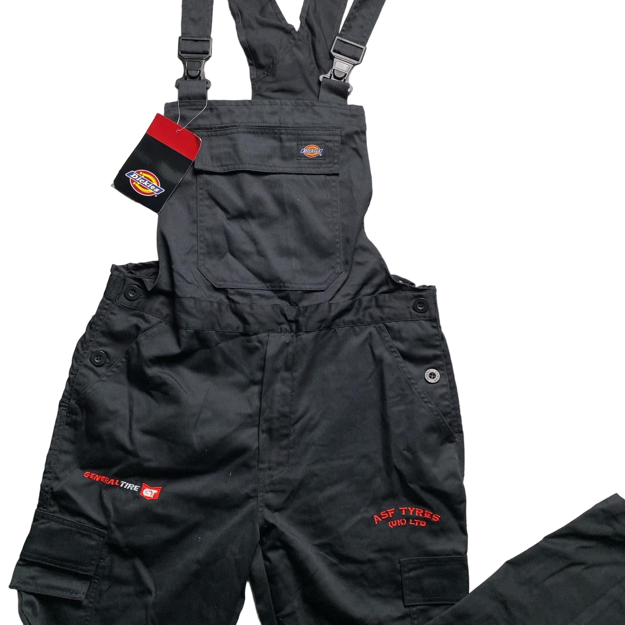 Dickies Work Wear Black Dungarees Tyre Company (34W)