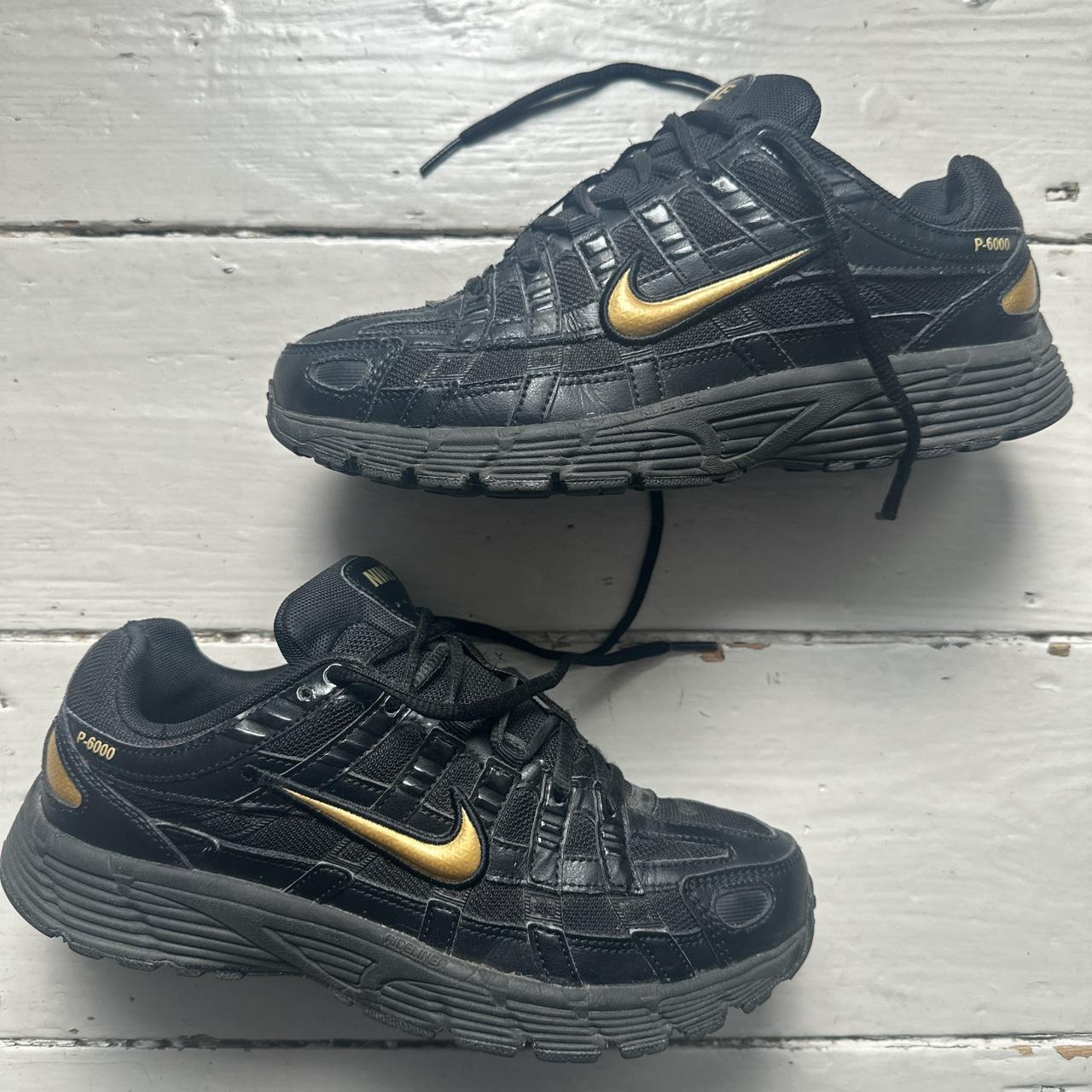 Nike P-6000 Black and Gold Trainers