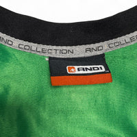 And1 Vintage y2k Kingston Jamaica Basketball Vest Jersey White Black Yellow and Green (XL)