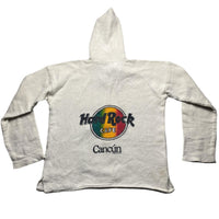 Hardrock Cafe 80’s Baja Rasta Cancun Vintage Towelling White Hoodie (L)