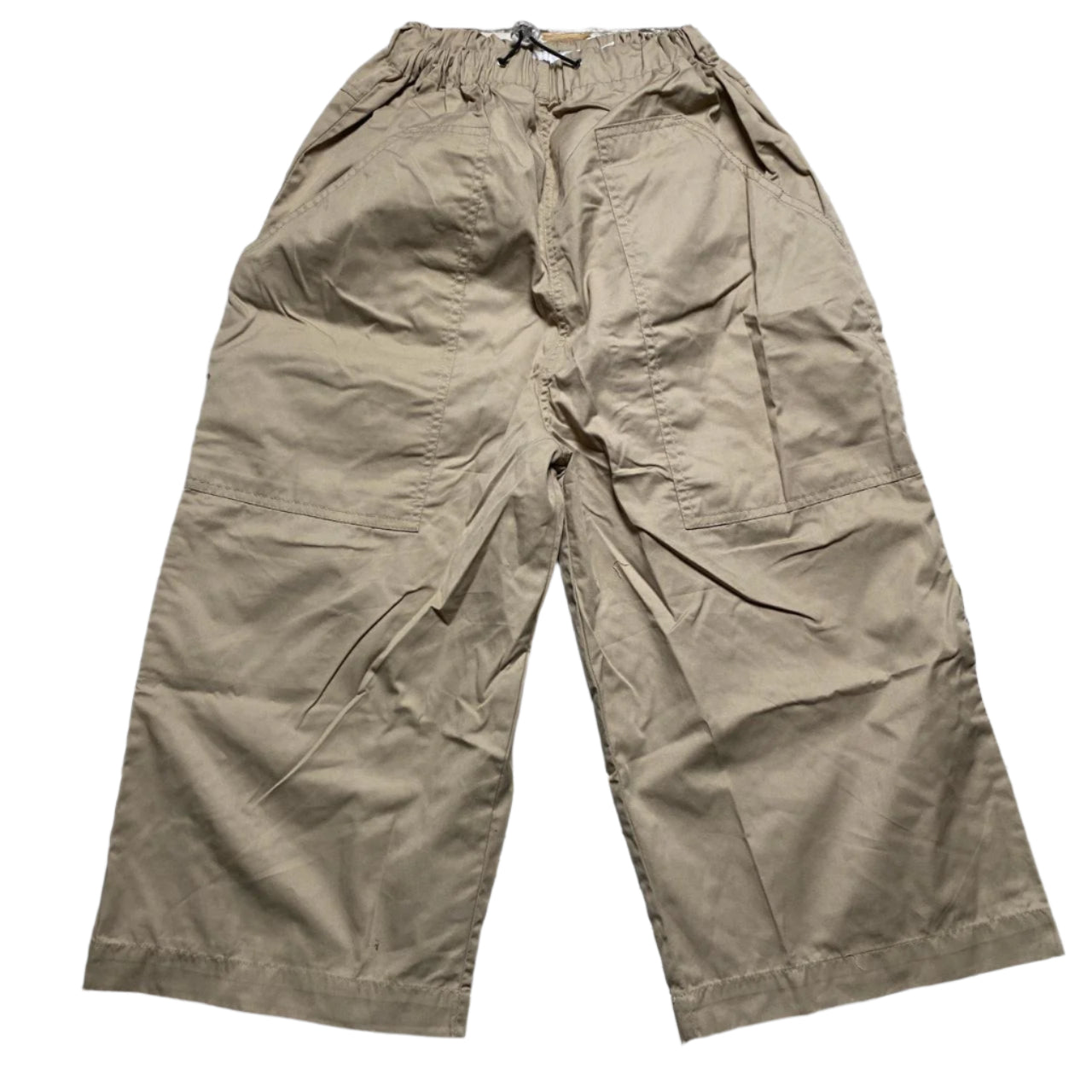 Criminal Damage Cream and Brown Cargo Carpenter Shorts (XS)