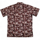 Burberry Brit Brown and White Floral Leaf Prints Short Sleeve Shirt (M)