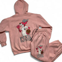 Pink Panther Vintage y2k Pink and White Full Tracksuit (S)