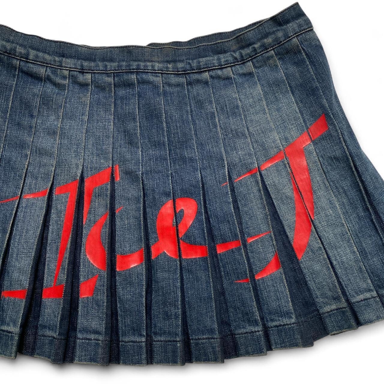 Iceberg Jeans Ice J Vintage Pleated Denim Skirt (32W)