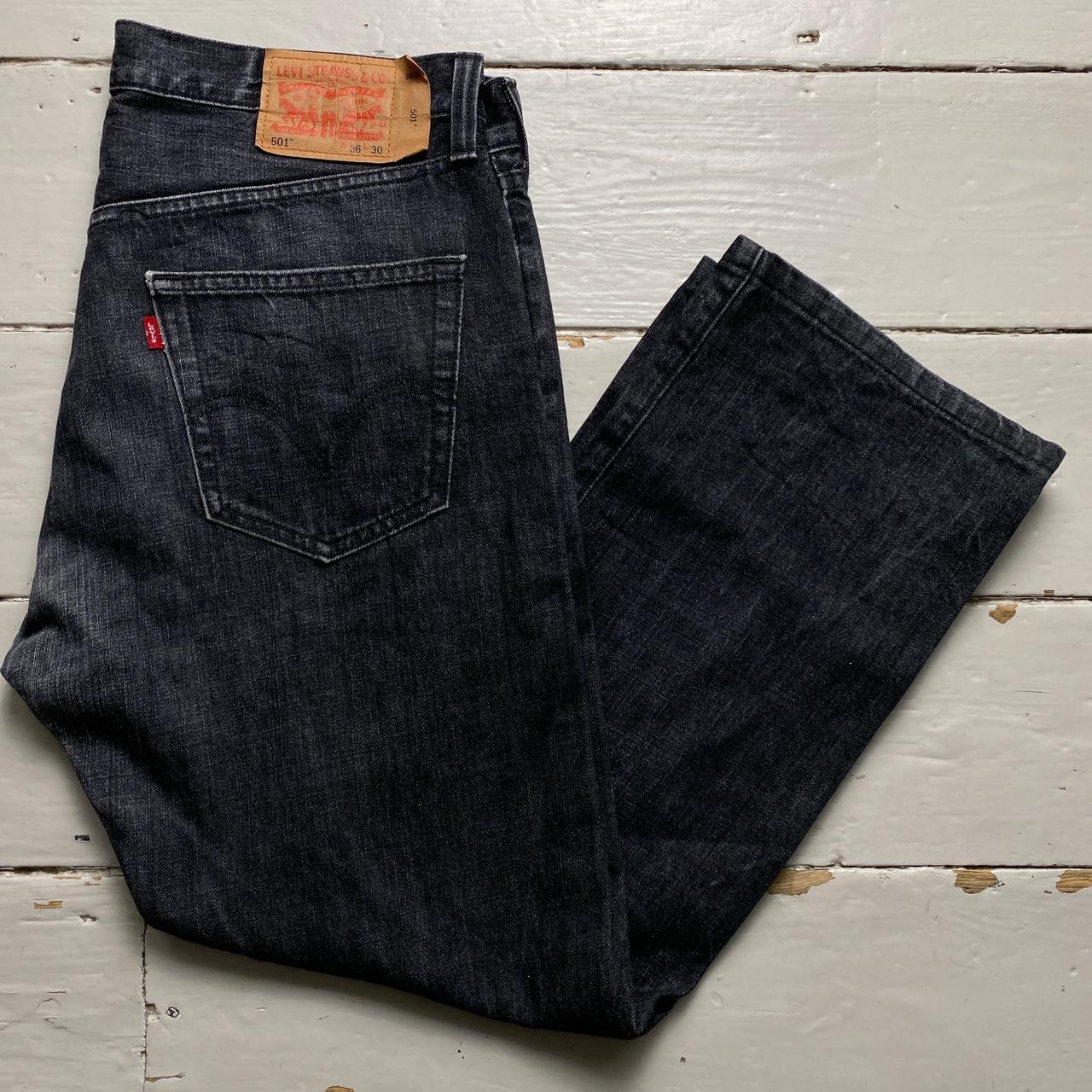 Levis 501 Dark Grey Charcoal Baggy Jeans