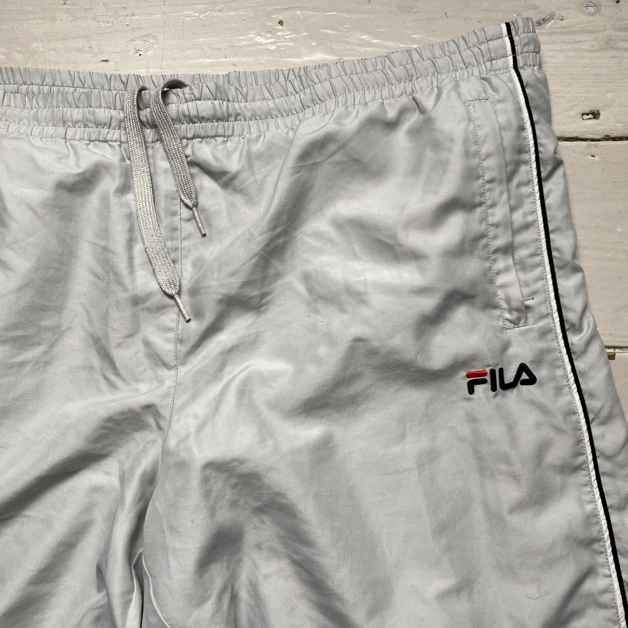Fila Shell Trackpant Baggy Shorts Silver Black and Red