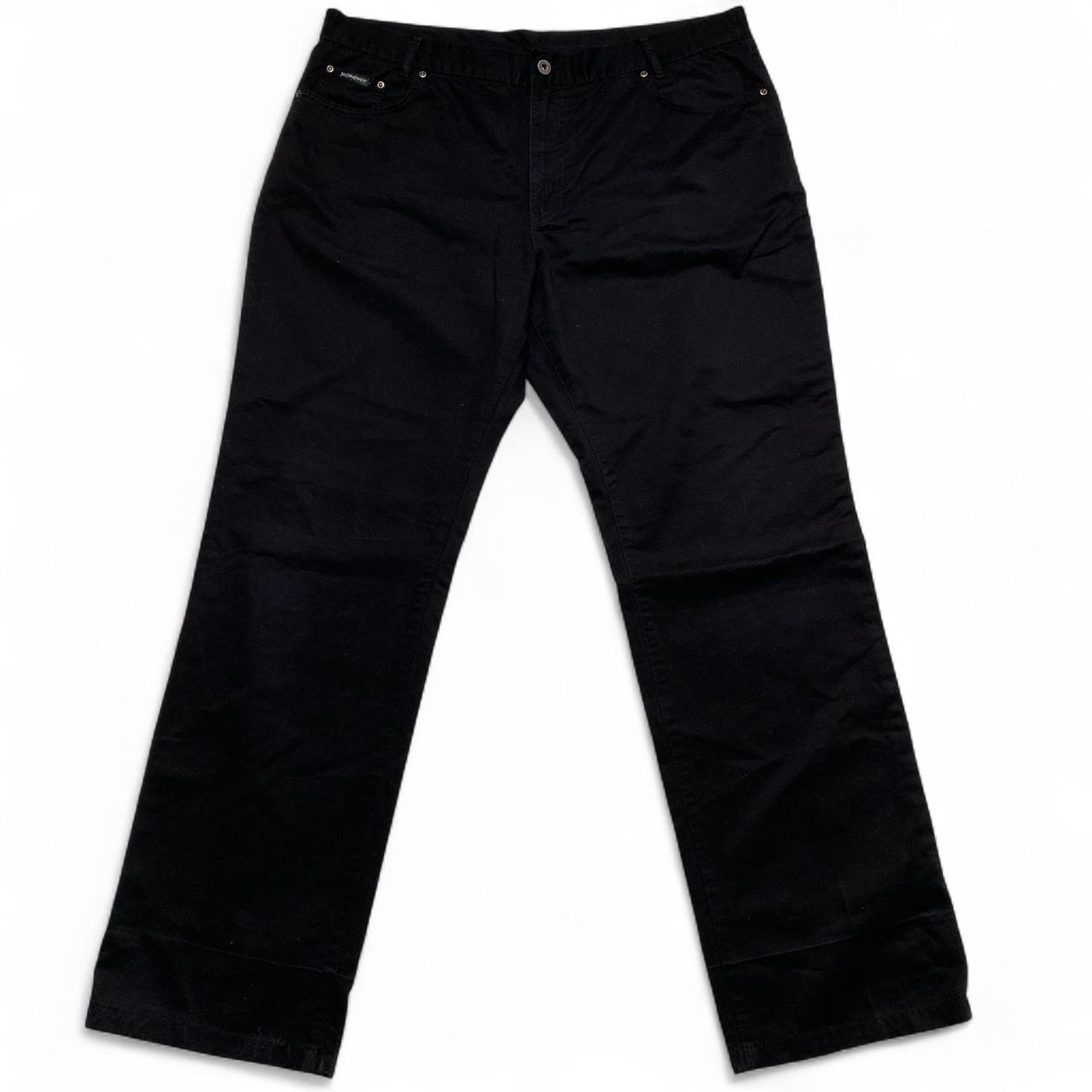 YSL Yves Saint Laurent Black Embroidery Trouser Jeans (40W)