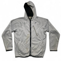 Nike Vintage y2k Silver Black Navy and Grey Fleece Lined Hoodie (M)