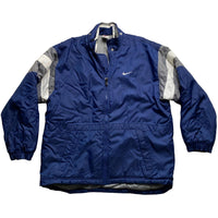 Nike Vintage 90’s Navy Grey and White Padded Jacket (L)