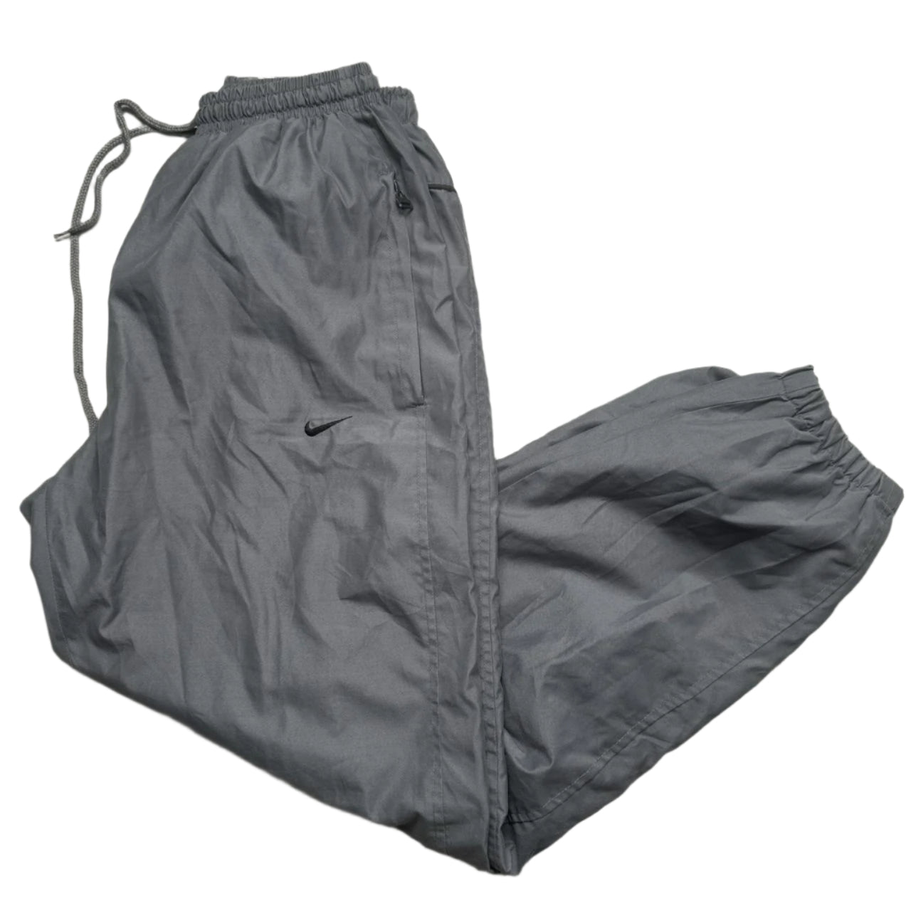 Nike Swoosh Grey Shell Trackpant Baggy Bottoms (S)