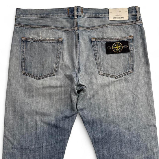 Stone Island Light Blue Straight Fit Jeans (38W)