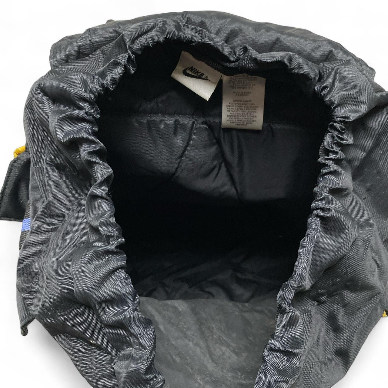 Nike Vintage 90’s Black Yellow Red and Blue Backpack Rucksack Bag