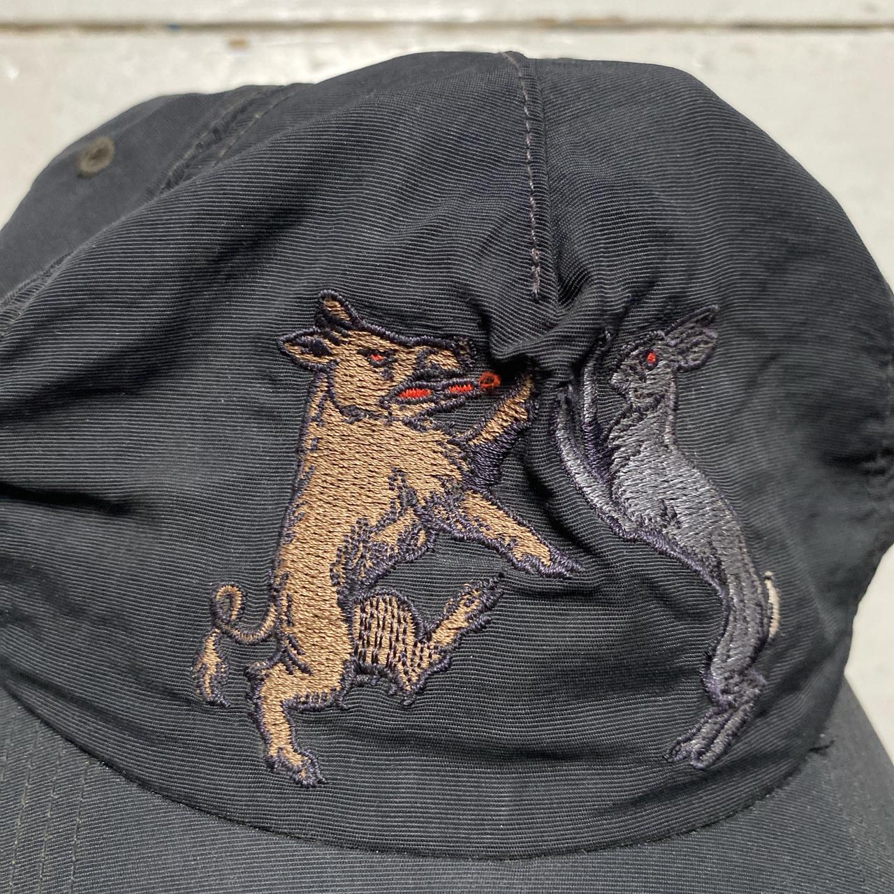 GX 1000 Black Hat with Fighting Rabbit and Boar Embroidery