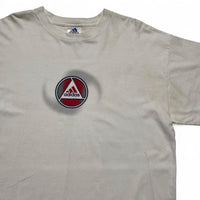 Adidas Football Vintage Y2K White Red and Blue T Shirt (XL)