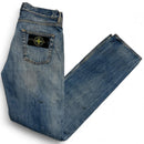Stone Island Light Blue Distressed Stonewash Jeans (30W)