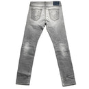 True Religion Rocco Distressed Light Grey Stitch Jeans (36W)
