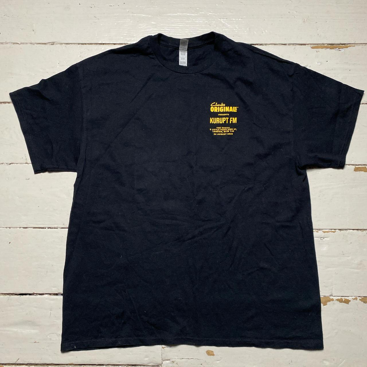 Kurupt FM Clarks Black and Yellow T Shirt