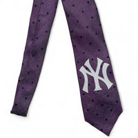 New York Yankees Printed Purple and White tie