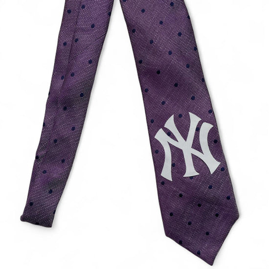 New York Yankees Printed Purple and White tie
