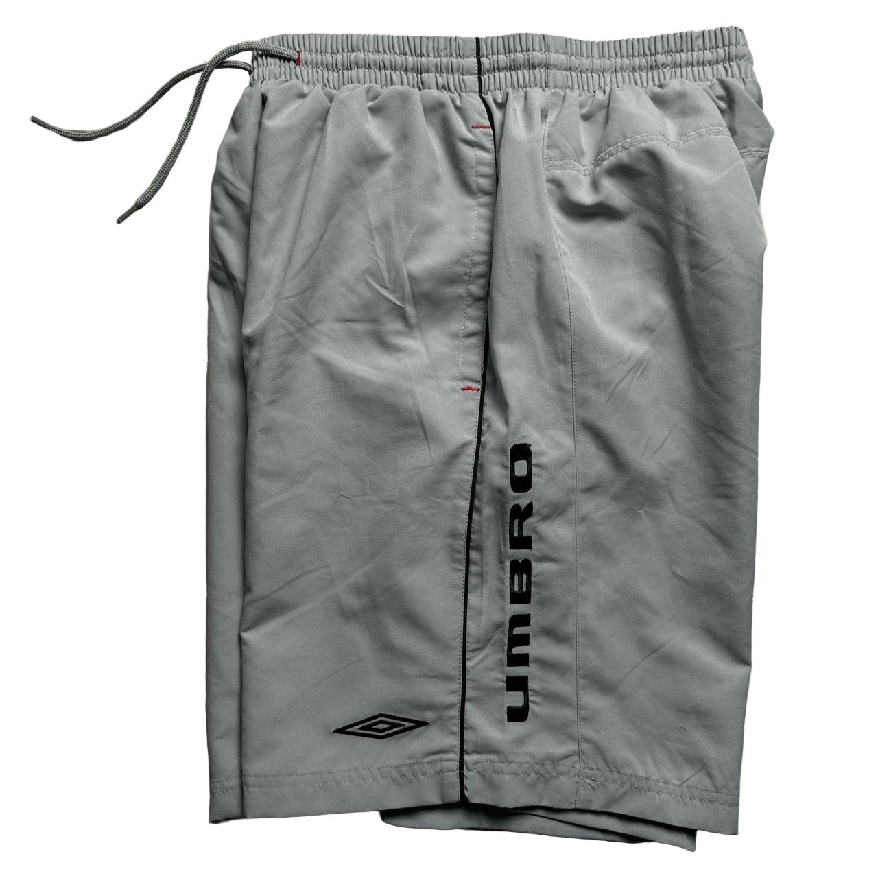 Umbro Grey and Black Shell Trackpant Shorts (M)