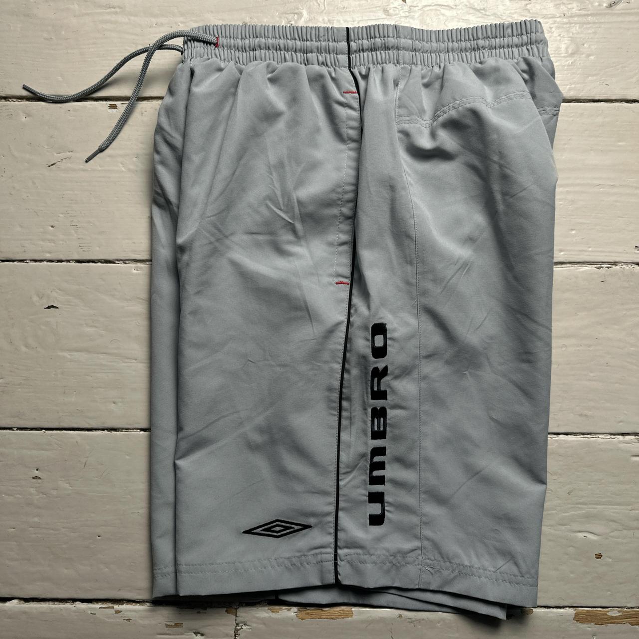 Umbro Grey and Black Shell Trackpant Shorts